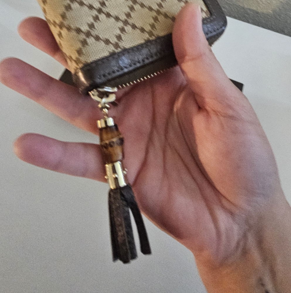 EUC Gucci Bamboo Tassel Diamonte Long Wallet - Picture 3 of 7